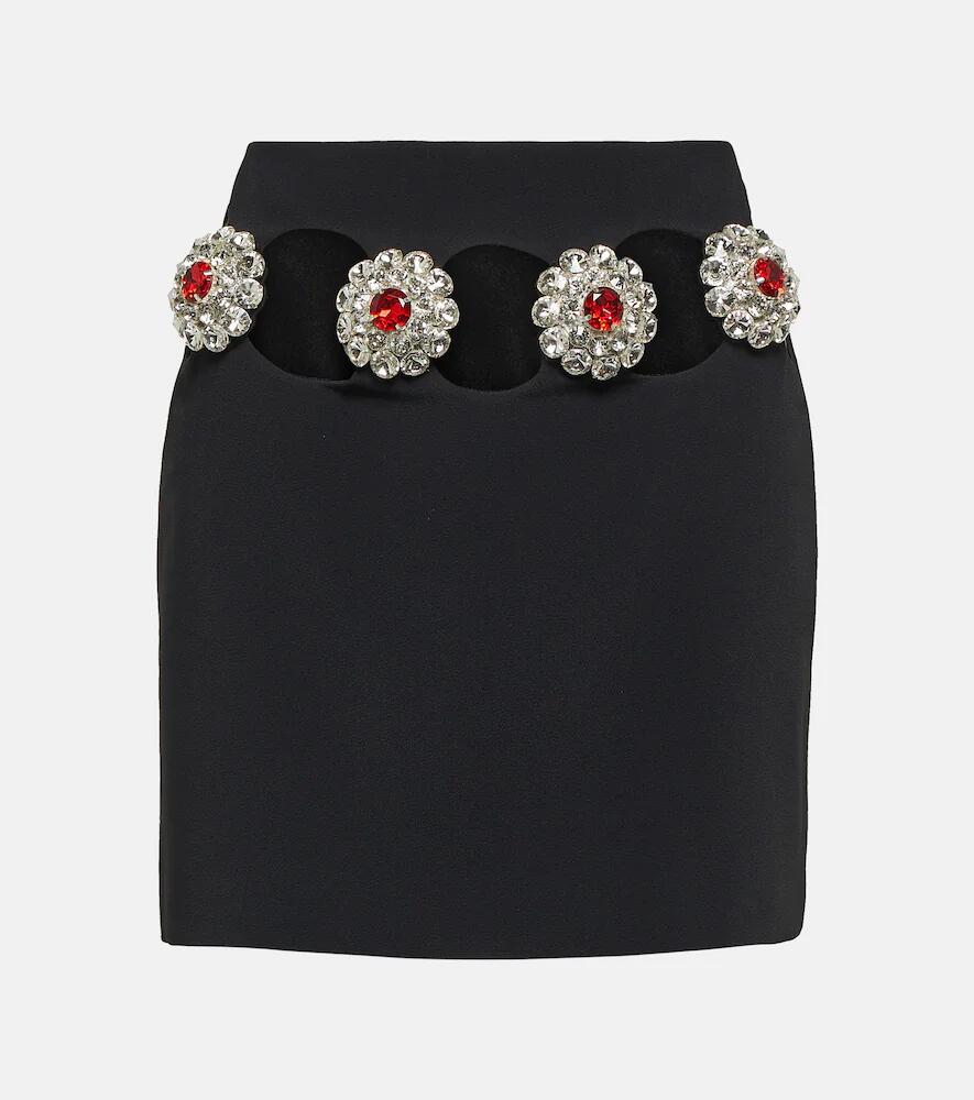 David Koma Crystal-embellished cutout miniskirt Cover