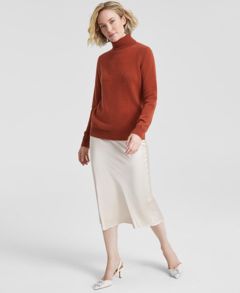 Charter Club 100% Cashmere Women's Turtleneck Sweater, Regular & Petites, Created for Macy's - Bronze Pecan Cover