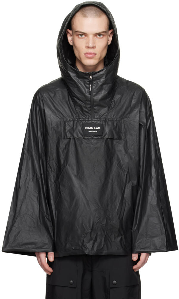 Balmain Black 'Main Lab' Coat Cover