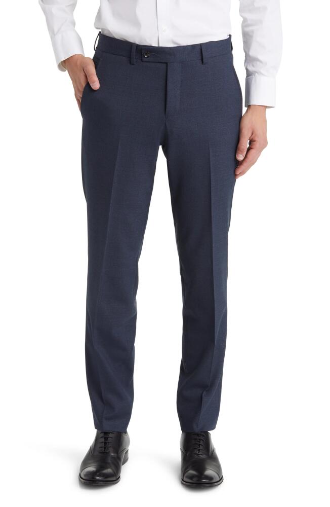 Ted Baker London Jerome Soft Constructed Wool Tapered Dress Pants in Blue Cover