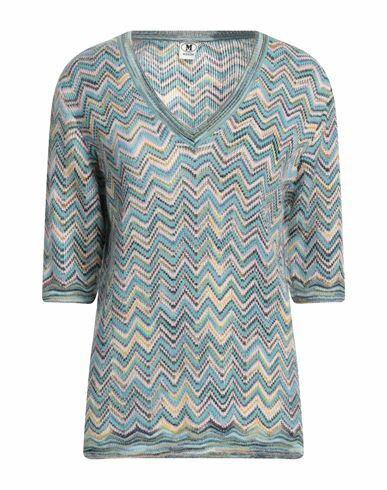 M Missoni Woman Sweater Turquoise Mohair wool, Viscose, Wool, Polyamide Cover