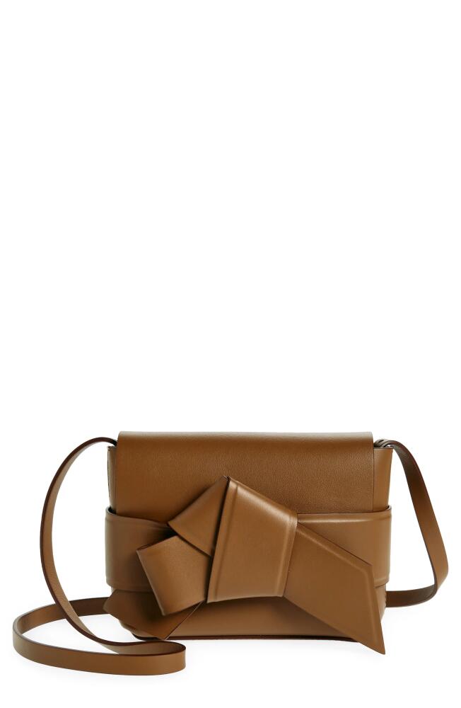 Acne Studios Musubi Bow Detail Crossbody Bag in Camel Brown Cover