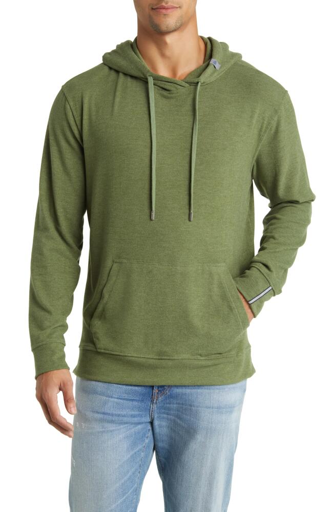 Stone Rose Performance Tech Fleece Hoodie in Sage Cover