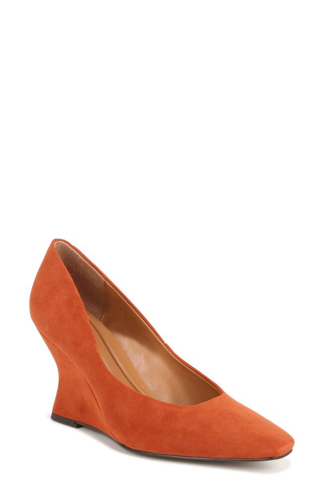 SARTO by Franco Sarto Carina Square Toe Wedge Pump in Brick Cover