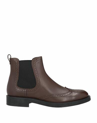 Tod's Woman Ankle boots Dark brown Soft Leather Cover