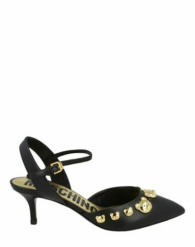 Moschino Teddy Stud Kitten Heels Woman Pumps Black Calfskin Cover