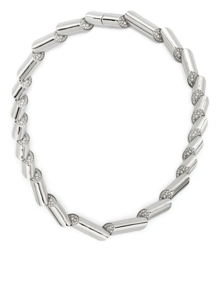 Lanvin Sequence crystal-embellished choker necklace - Silver Cover