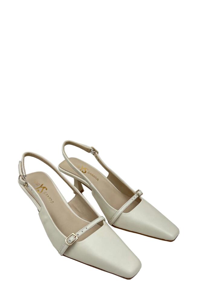 Yosi Samra Kate Slingback Pump in Bone Cover