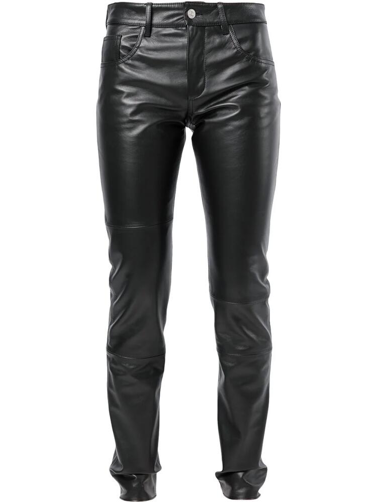 MM6 Maison Margiela straight-leg leather trousers - Black Cover