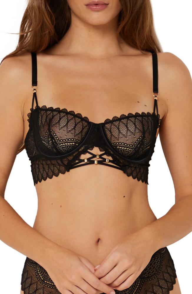 Etam Intense No. 9 Underwire Balconette Bustier Bra in Black Cover