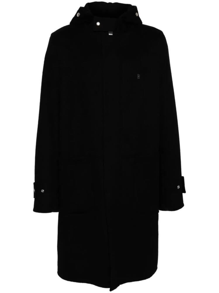 Givenchy hooded single-breasted coat - Black Cover