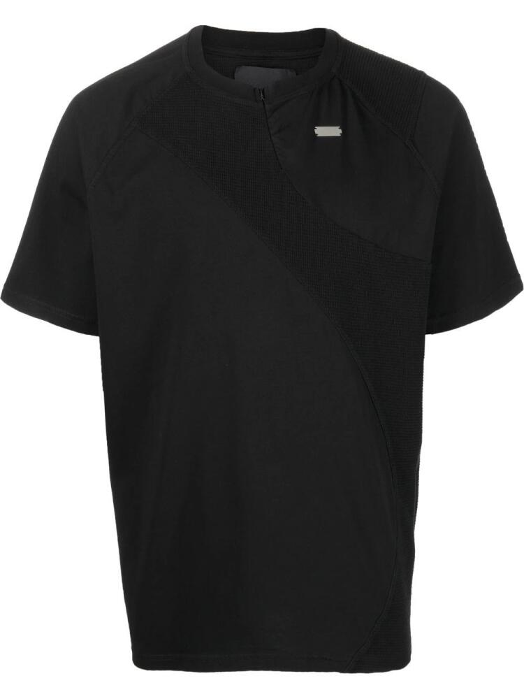 HELIOT EMIL panelled short-sleeved T-shirt - Black Cover