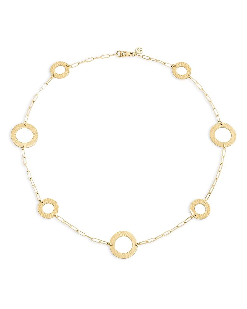 L. Klein 18K Yellow Gold Como Hammered Link Collar Necklace, 18 Cover