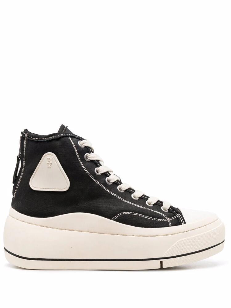 R13 Kurt high-top platform sneakers - Black Cover