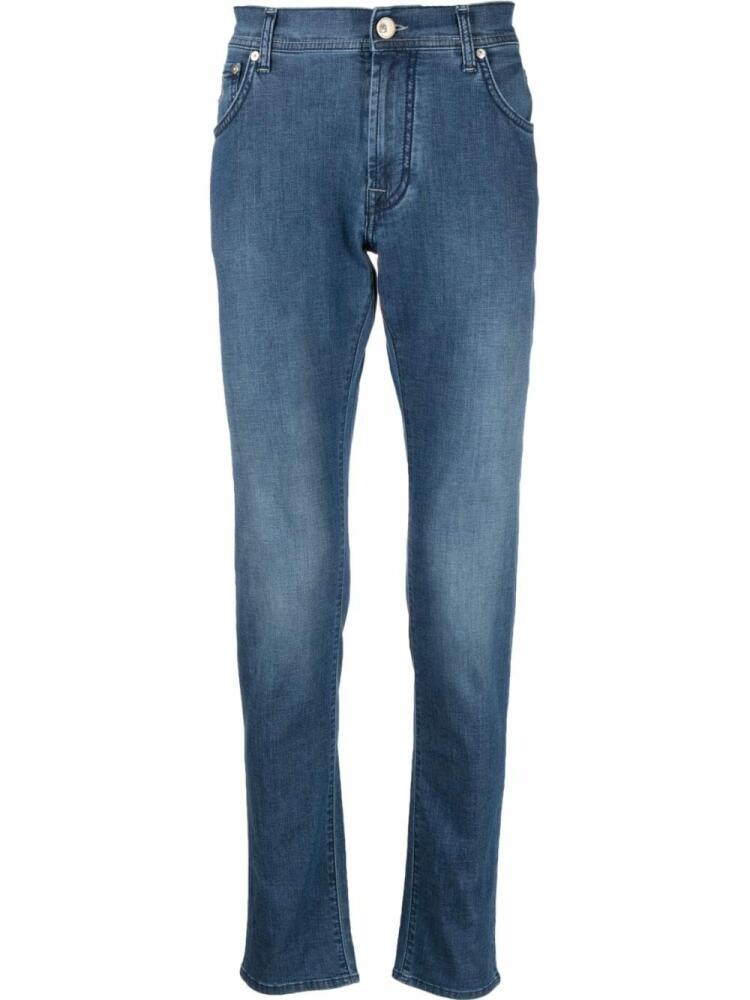 Corneliani low-rise slim-cut jeans - Blue Cover