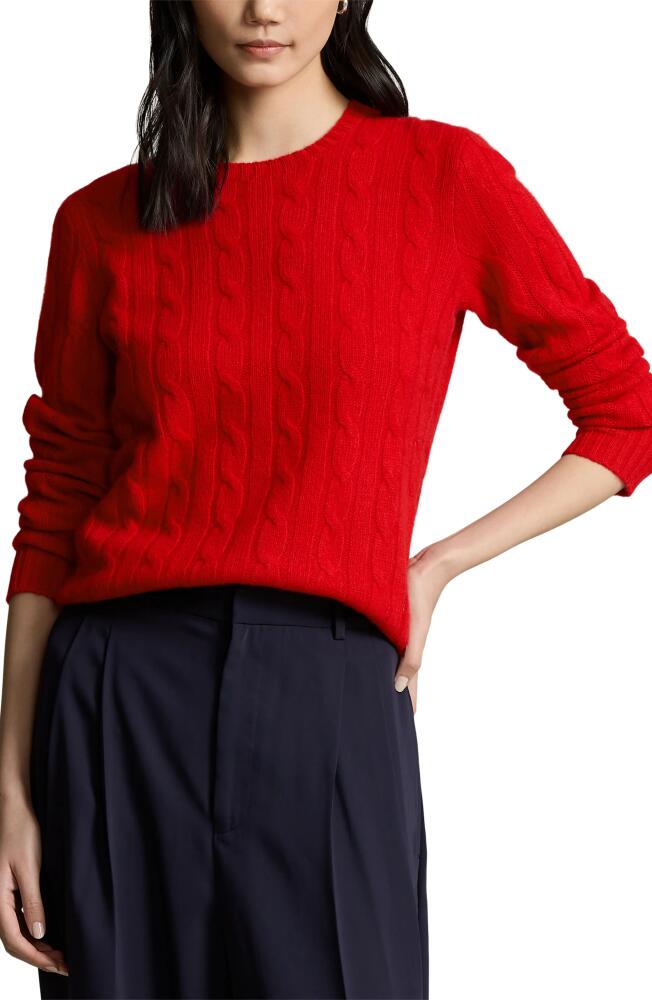 Polo Ralph Lauren Julianna Cable Cashmere Sweater in Red Cover