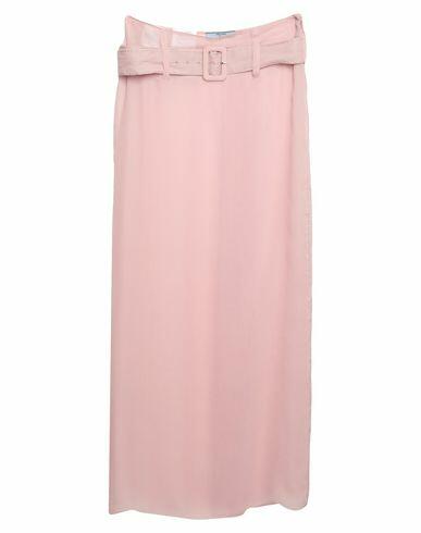 Prada Woman Maxi skirt Pink Silk Cover