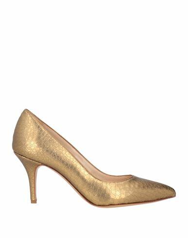 Francesco Sacco Woman Pumps Gold Leather Cover