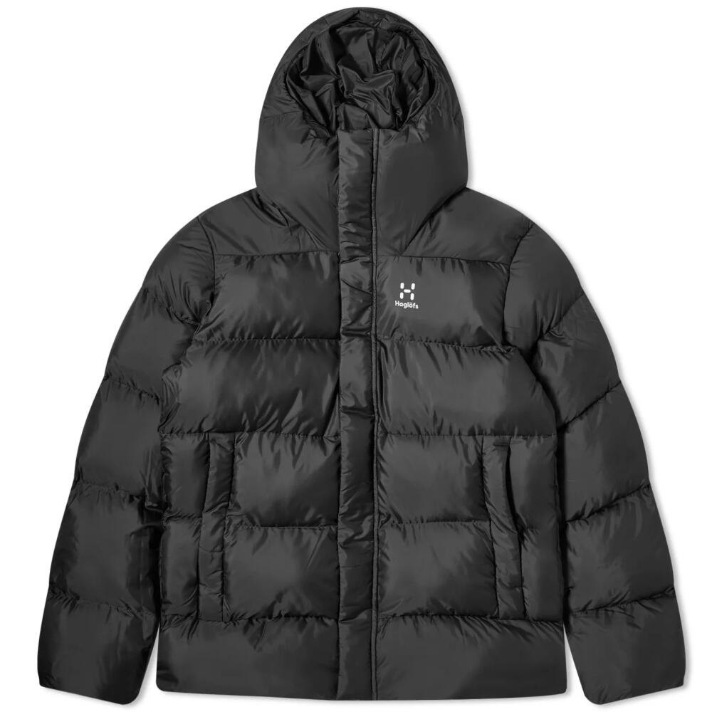 Haglofs Men's Puffy Mimic Hooded Jacket in True Black Cover