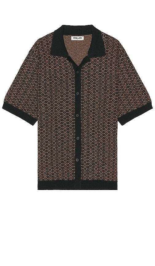 ROLLA'S Bowler Pattern Knit Shirt in Brown Cover