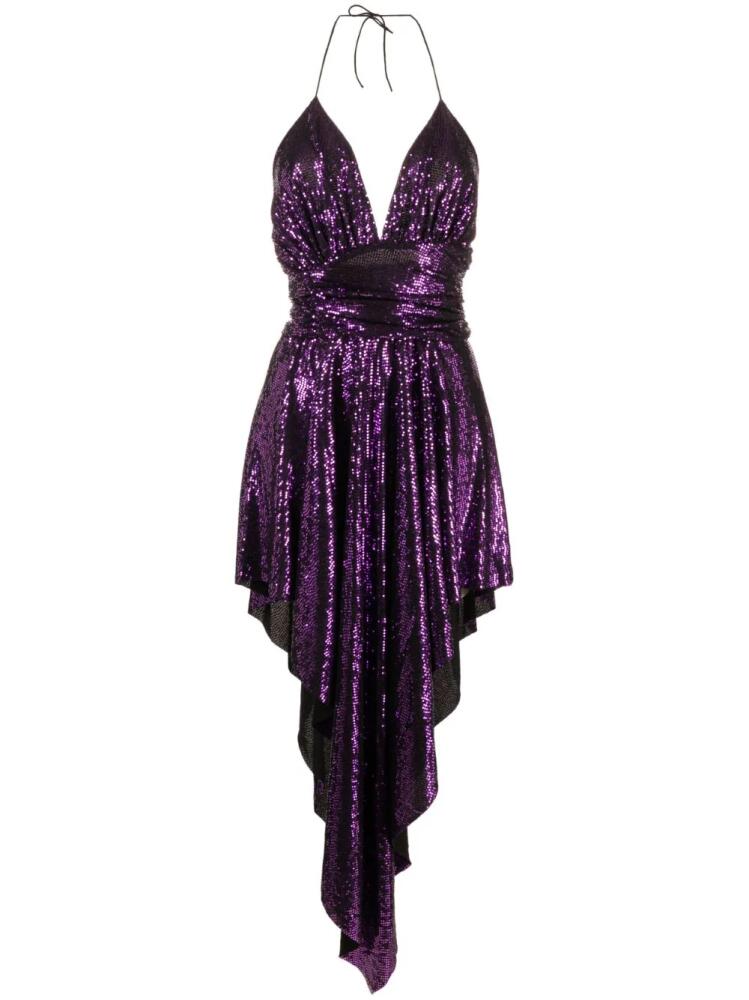 Alexandre Vauthier sequin-embellished asymmetric dress - Purple Cover