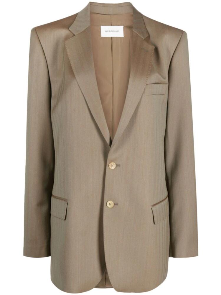 ARMARIUM single-breasted wool blazer - Brown Cover