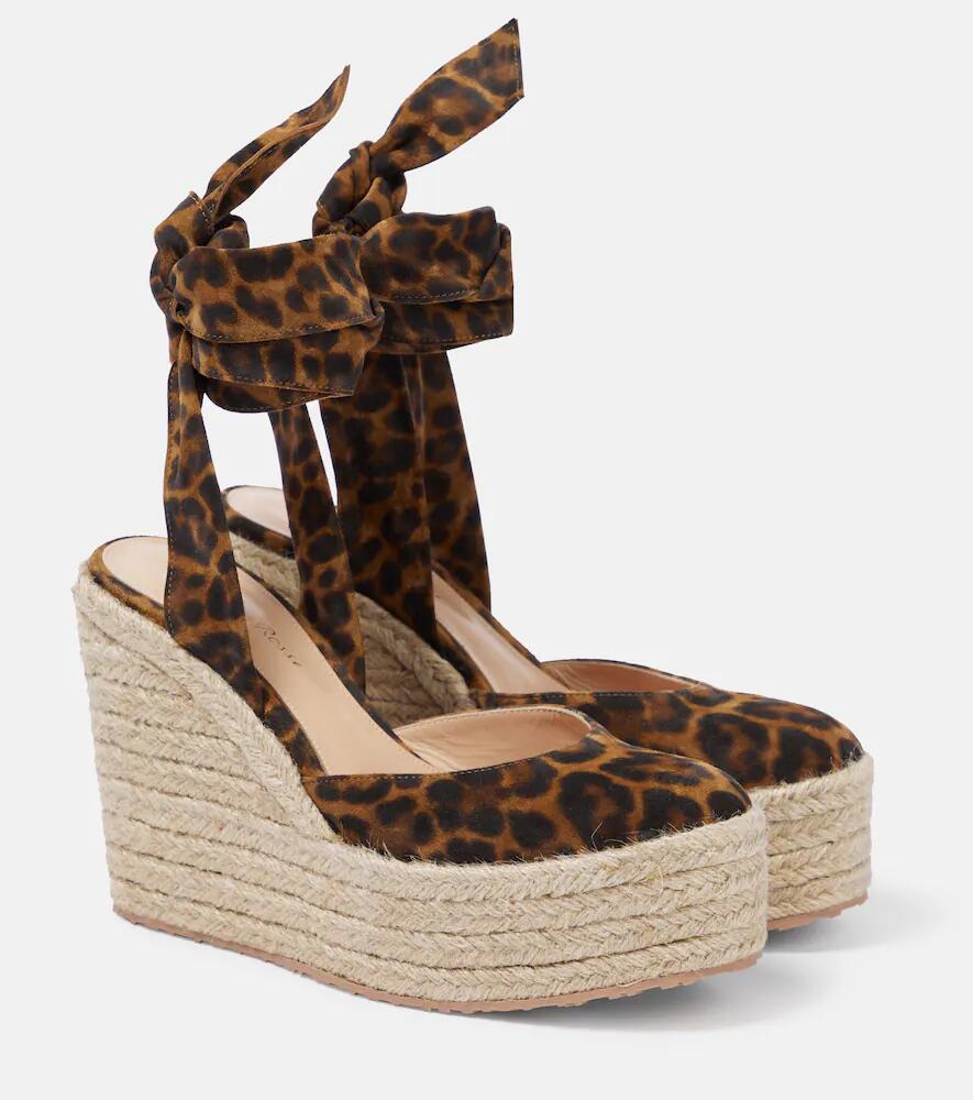 Gianvito Rossi Arenella suede espadrille wedges Cover