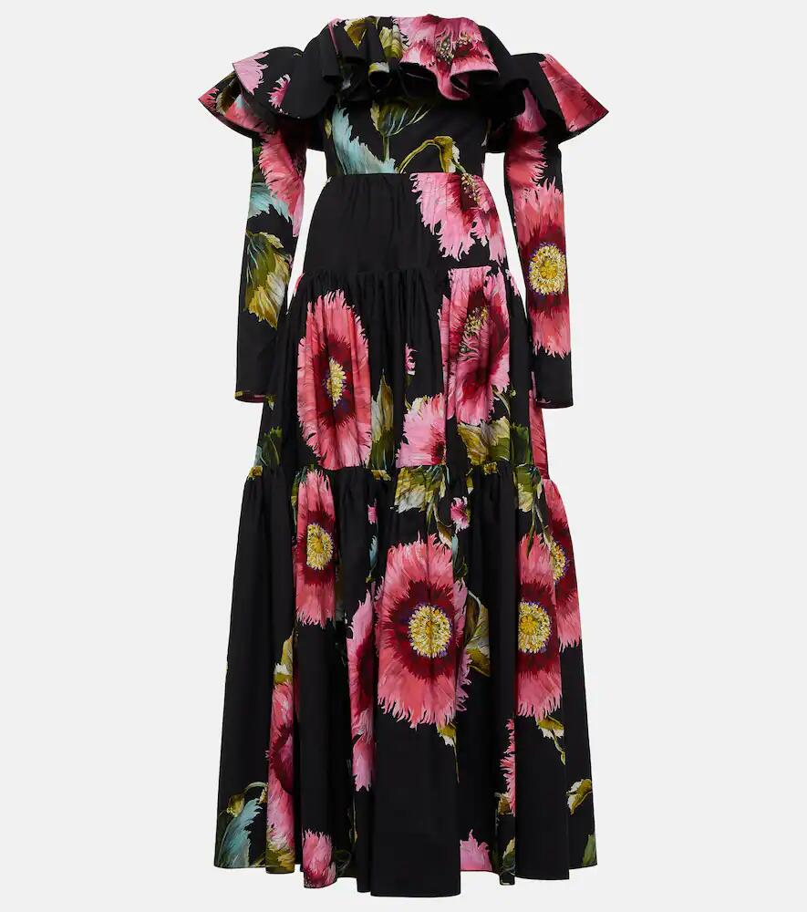 Giambattista Valli Off-shoulder floral cotton maxi dress Cover