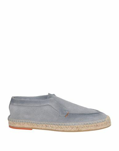 Santoni Man Espadrilles Sky blue Leather Cover