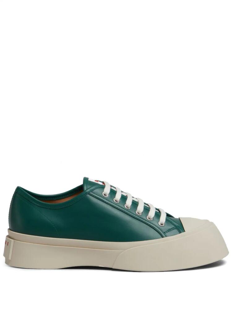 Marni Pablo lace-up leather sneakers - Green Cover