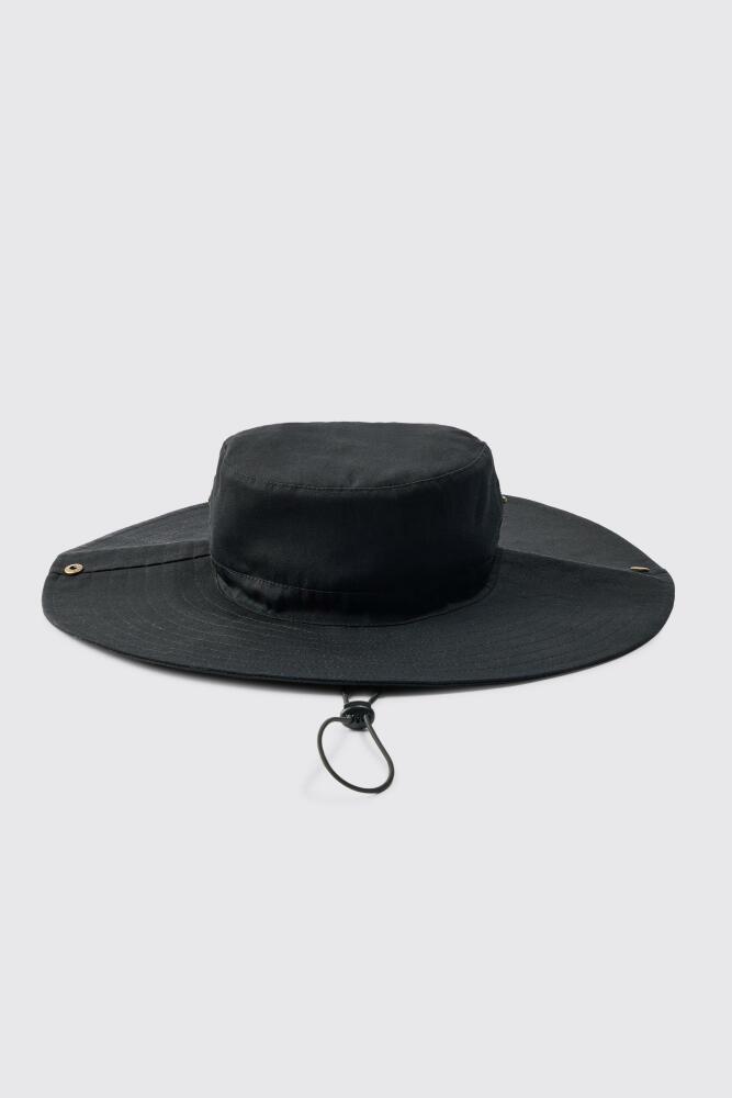 boohoo Mens Bm Wide Brim Bucket Hat In Black Cover