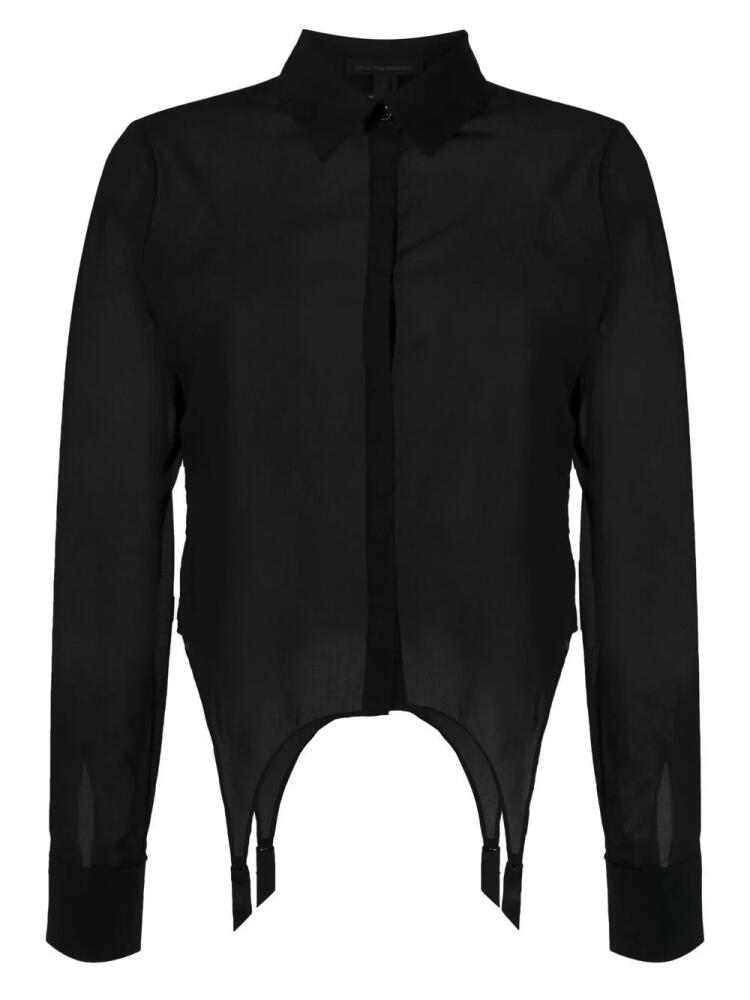 Kiki de Montparnasse cotton garter shirt - Black Cover