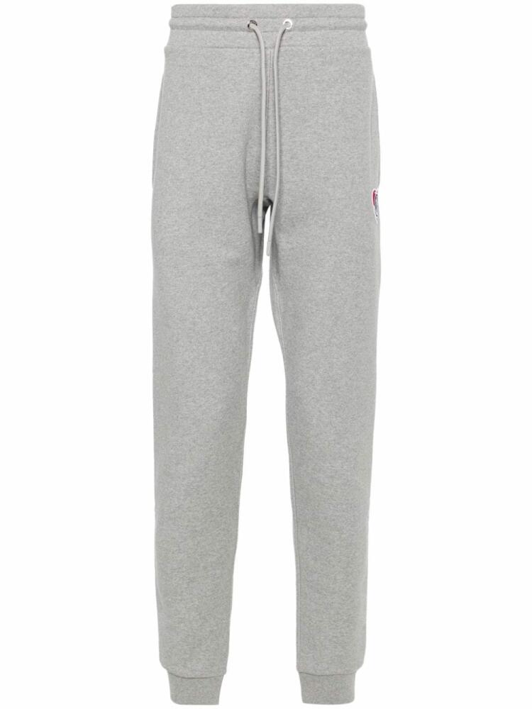 Moncler logo-patch cotton track trousers - Grey Cover