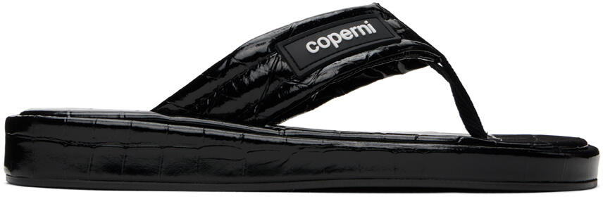 Coperni Black Branded Flip Flops Cover