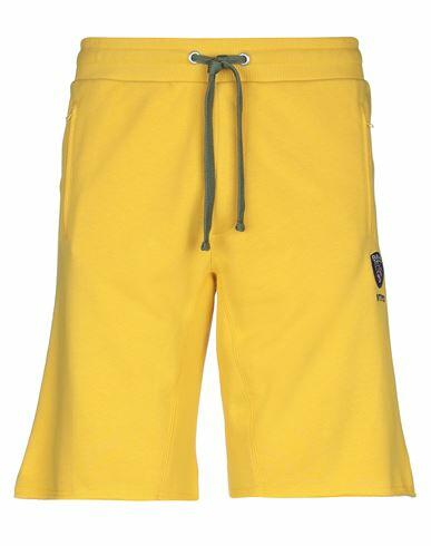 Blauer Man Shorts & Bermuda Shorts Yellow Cotton, Polyester Cover