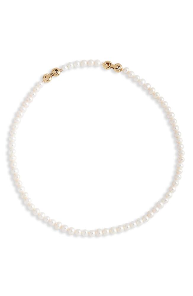 Jenny Bird Noa Beaded Freshwater Pearl Necklace in High Polish Gold Cover