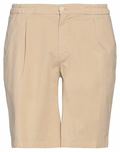 0/zero Construction Man Shorts & Bermuda Shorts Sand Cotton, Elastane Cover