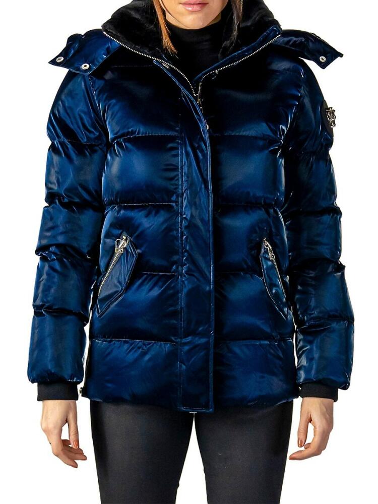 Woodpecker Women's Bumnester Faux Fur Lined Puffer Coat - All Wet Navy Cover