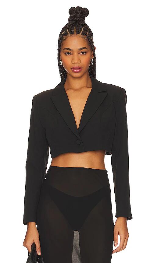 superdown Ryan Blazer Top in Black Cover