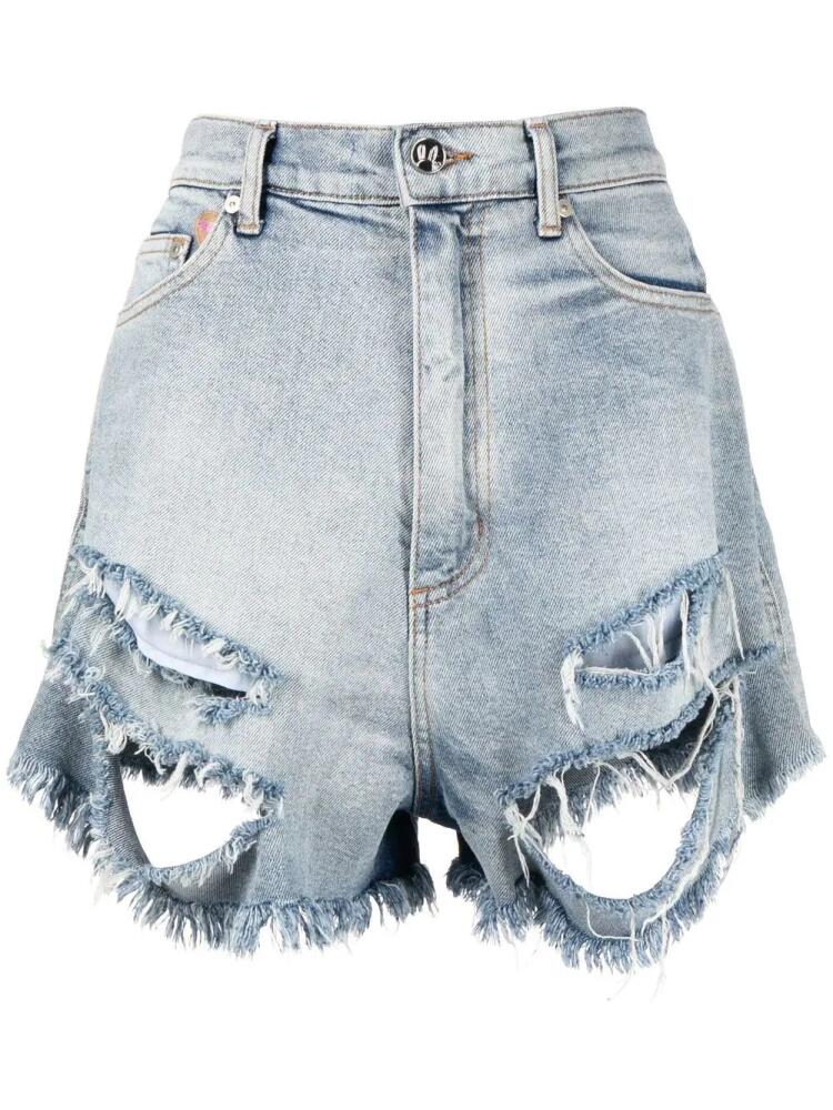 Natasha Zinko distressed denim shorts - Blue Cover