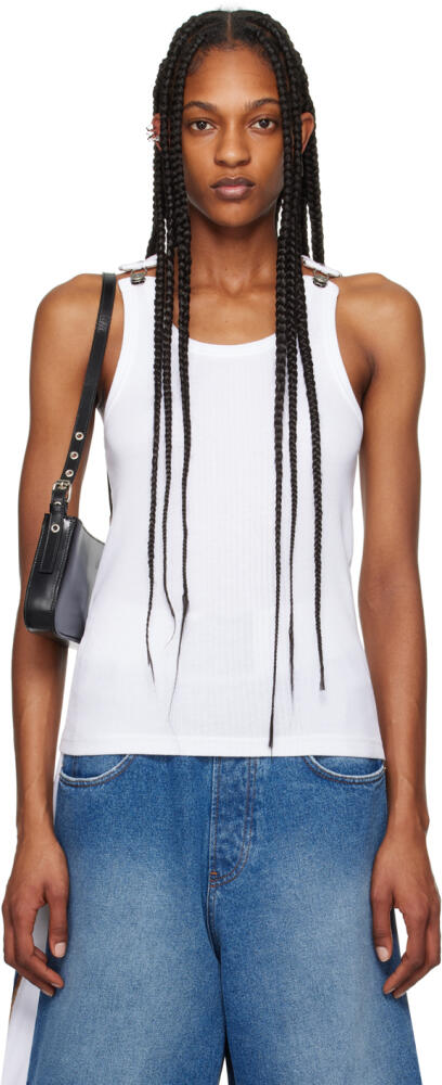 Jean Paul Gaultier White 'The Straps' Tank Top Cover