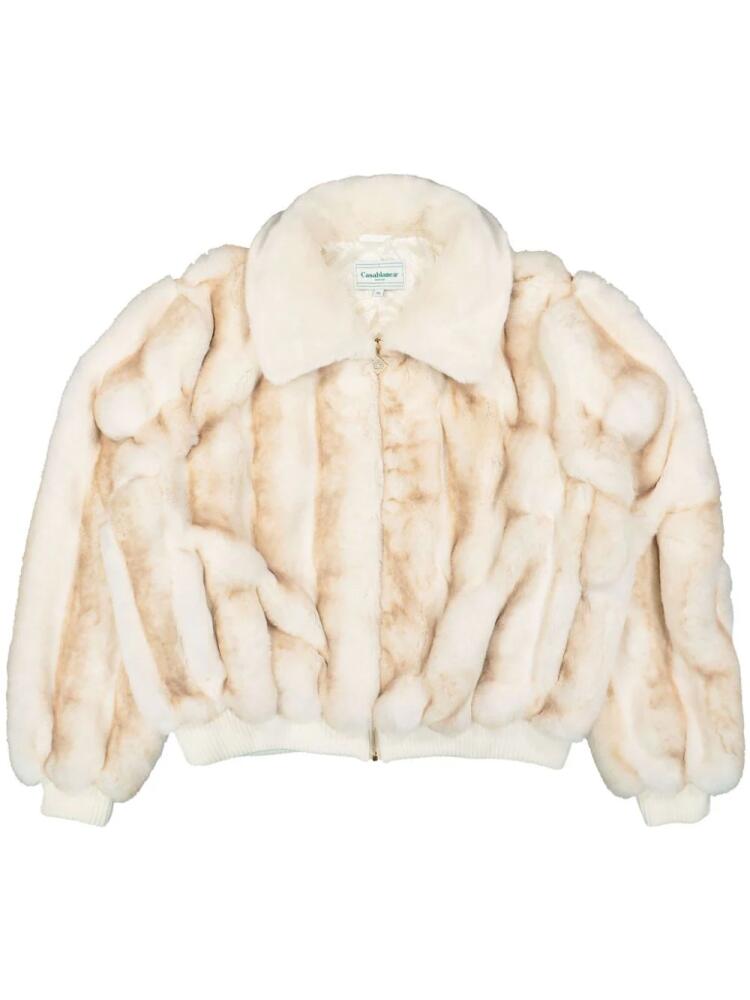 Casablanca faux fur jacket - Neutrals Cover