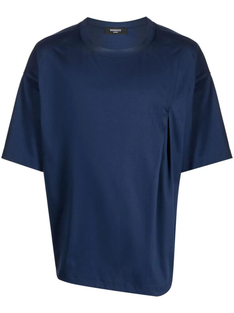 SONGZIO asymmetric cotton T-shirt - Blue Cover