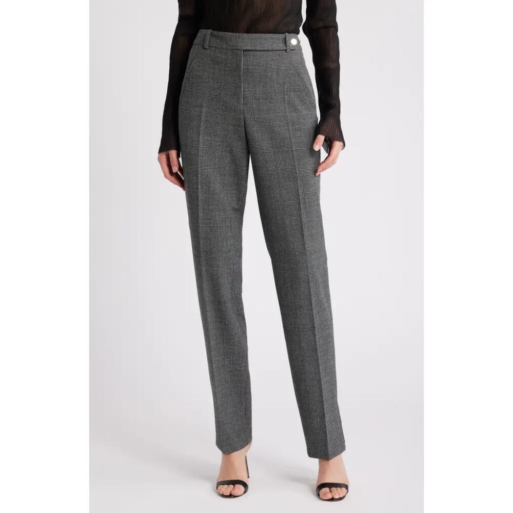 BOSS Tanuri Straight Leg Pants in Charcoal Plaid Cover