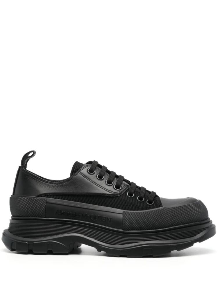 Alexander McQueen lace-up panelled sneakers - Black Cover