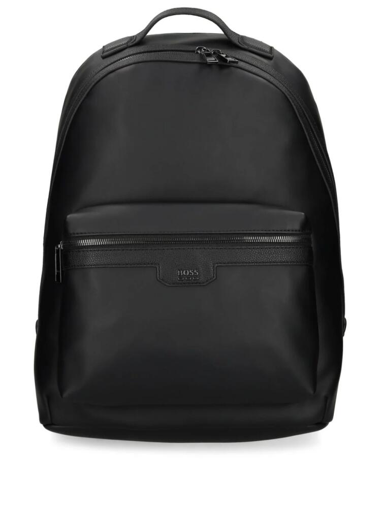 BOSS logo-lettering backpack - Black Cover