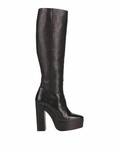 Longchamp Woman Boot Black Leather Cover