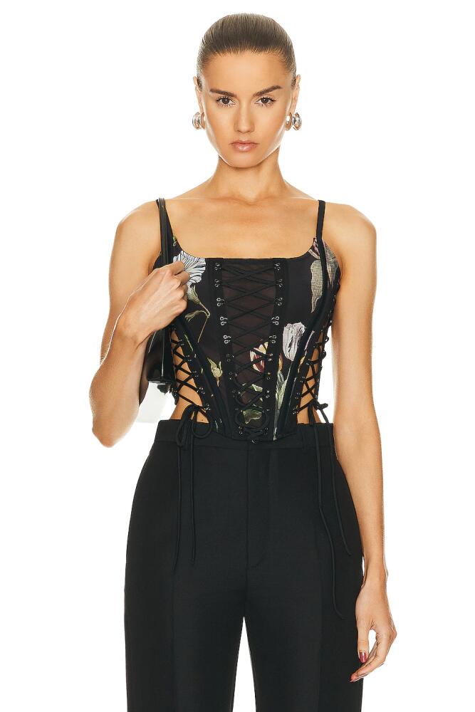 Monse Laced Bustier Top in Black Cover