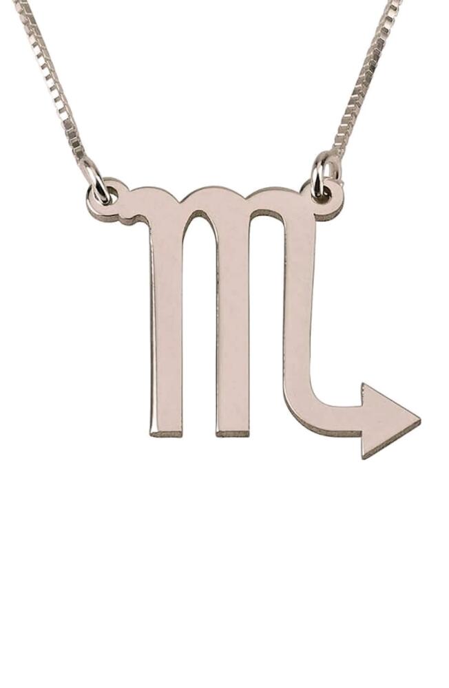 MELANIE MARIE Zodiac Pendant Necklace in Rose Gold Plated - Scorpio Cover