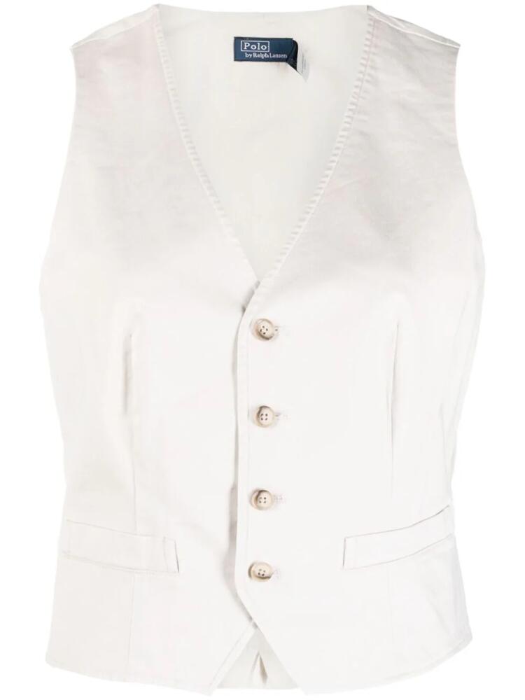 Polo Ralph Lauren V-neck cotton waistcoat - White Cover